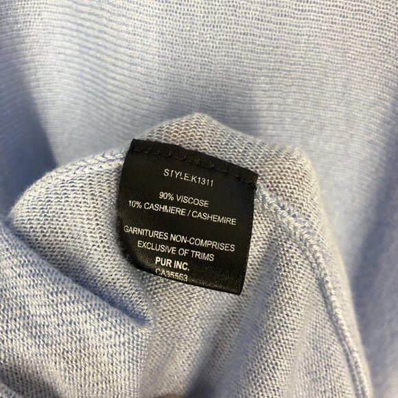 IRIS SETLAWKE Viscose Cashmere Blue Asymmetrical Knit Short Sleeve Top‎ Sz S - Picture 9 of 10